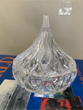 Vintage Shannon lead Crystal Lidded Candy Dish - Clear Glass